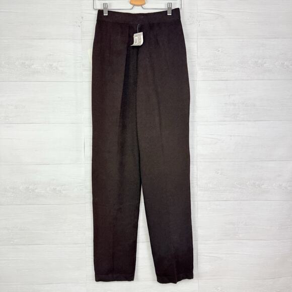St. John Collection Pull On Pants Size 8 Santana Knit Chocolate Brown Classic - Picture 4 of 12